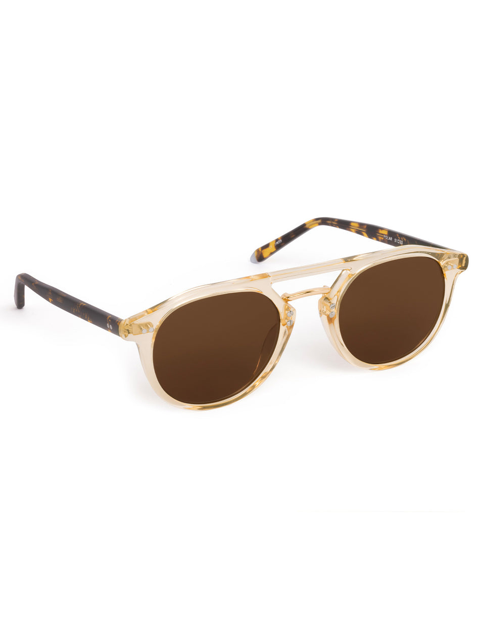 Greyson Clothiers GREYSON X KREWE Markle Polarized Sunglasses in CHAMPAGNE RUE TORTOISE 18K