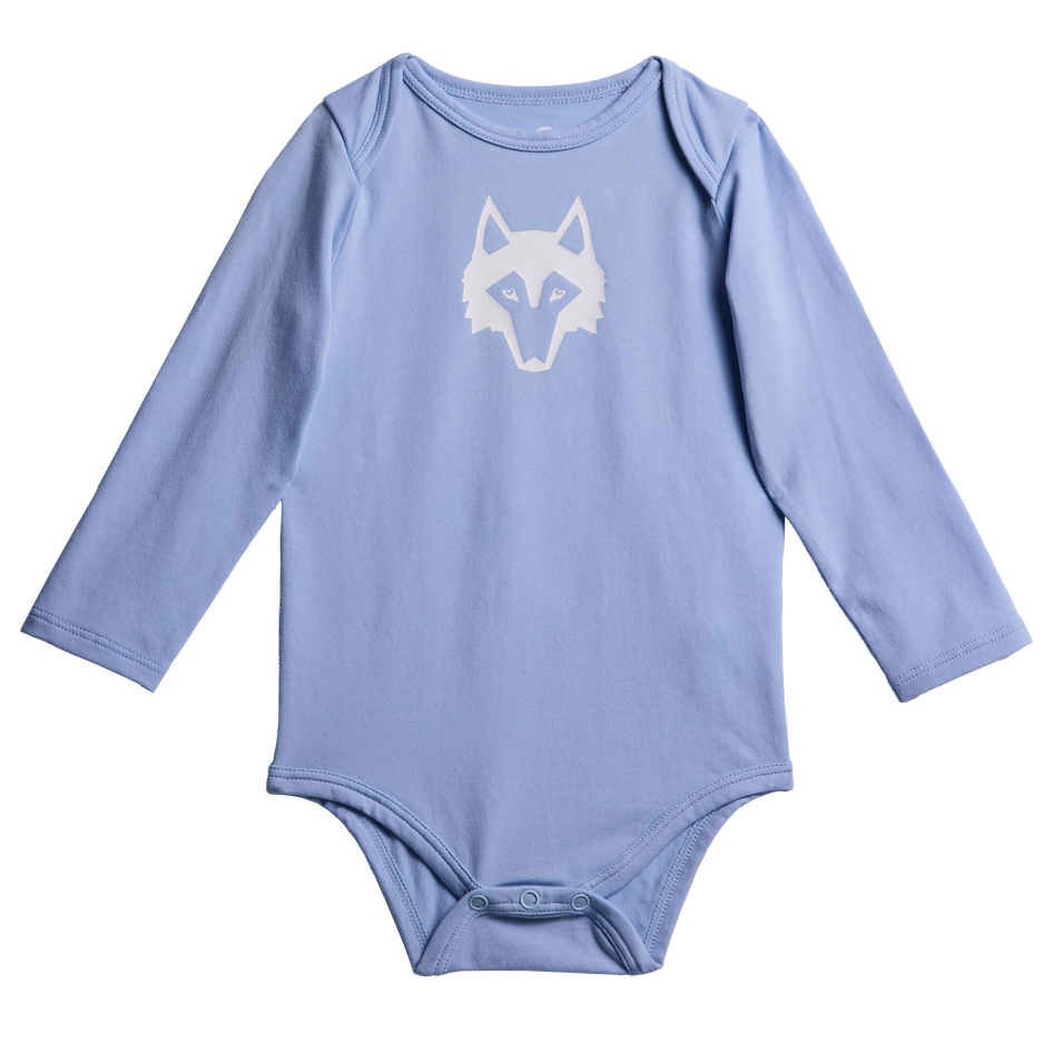 Greyson Clothiers Icon Pups Onesie in WOLF BLUE