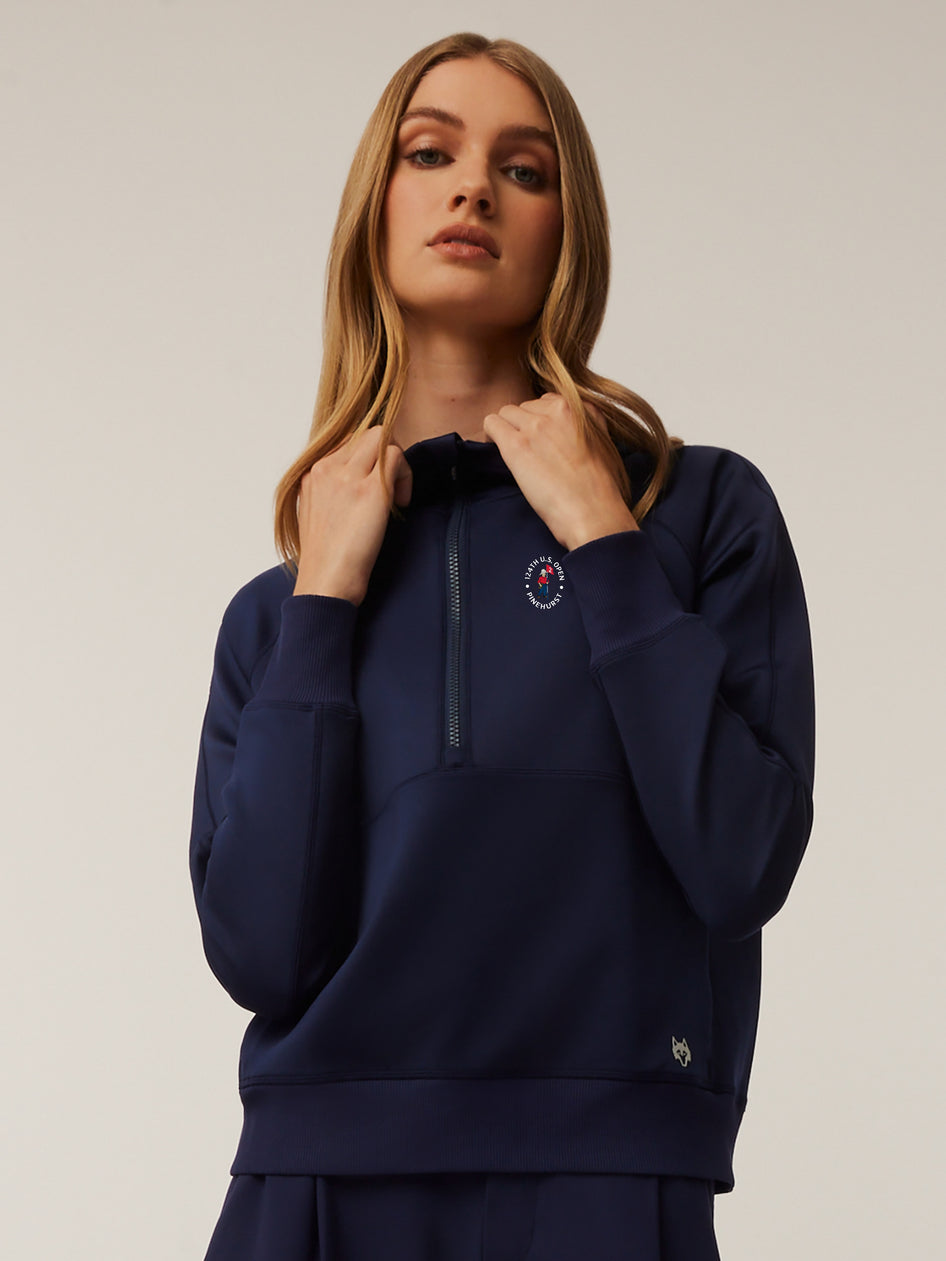 Greyson Clothiers 124th U.S. Open Nash Half-Zip Hoodie in MALTESE BLUE