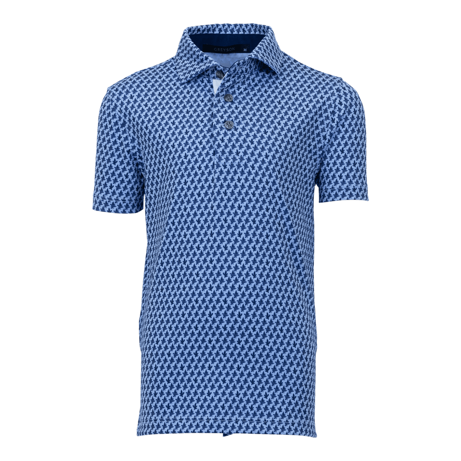 Greyson Clothiers Boy's Poison Pine Polo in DELPHINIUM