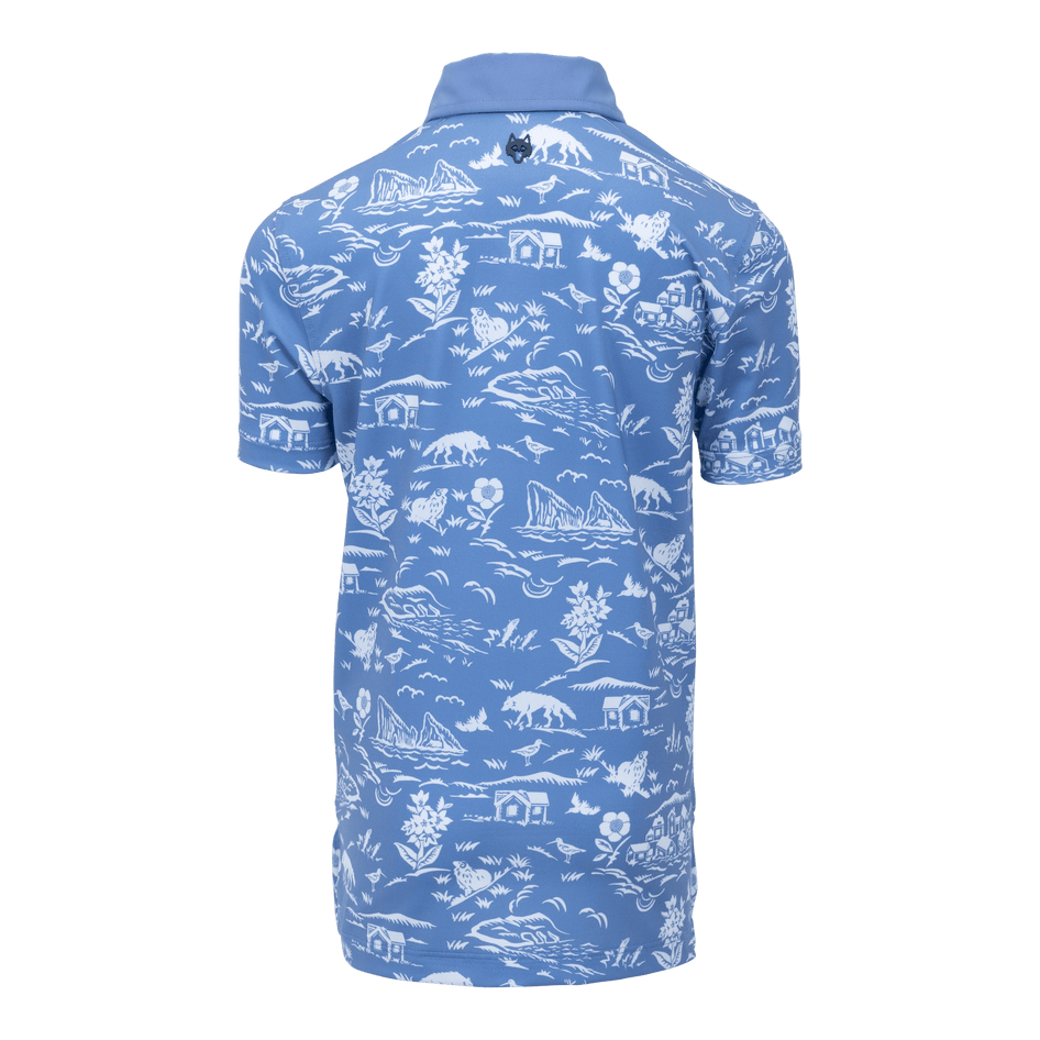 Greyson Clothiers Boy's Hidden Village Polo in CLOUD