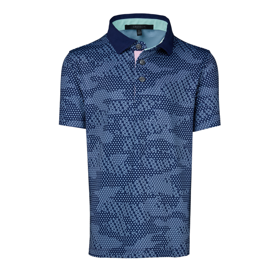 Greyson Clothiers Boy's Icon Camo Short Sleeve Polo