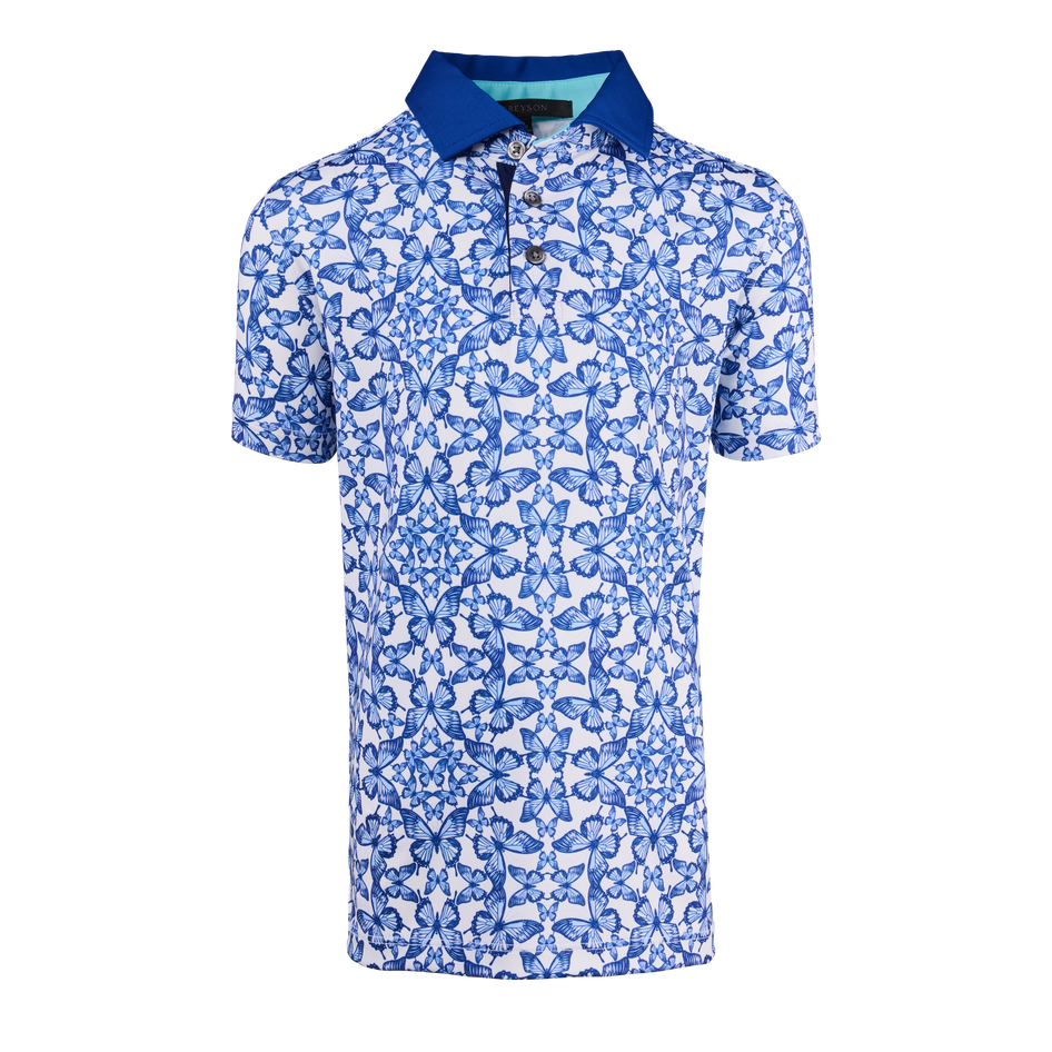 Greyson Clothiers Boy's Blue Migration Polo