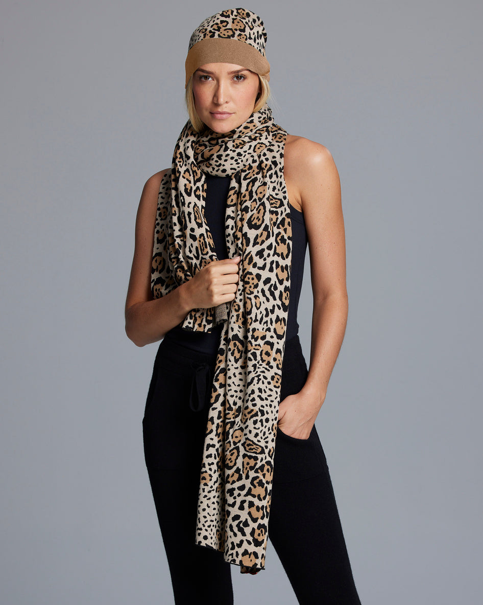 Greyson Clothiers Tache Leopard Scarf in GOLDEN