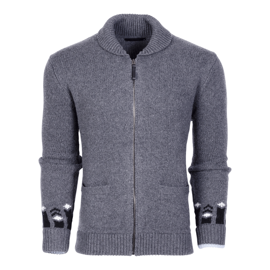 Greyson Clothiers Arctic Wolf Shawl Cardigan in DARK GREY HEATHER