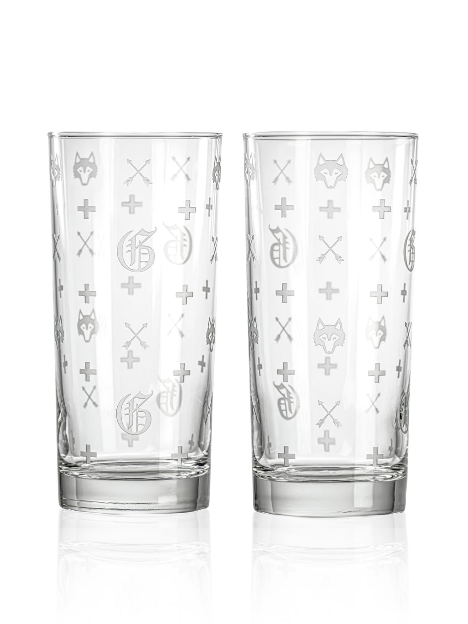 Greyson Clothiers G.O.A.T. High Ball Glass Set in CLEAR